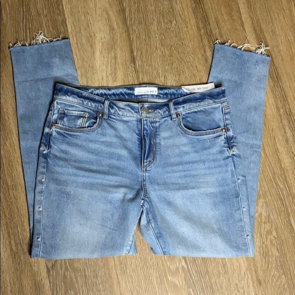Loft Modern Skinny 10” Rise Ankle Crops Light Denim Size 10/30 Petite New - Picture 10 of 10